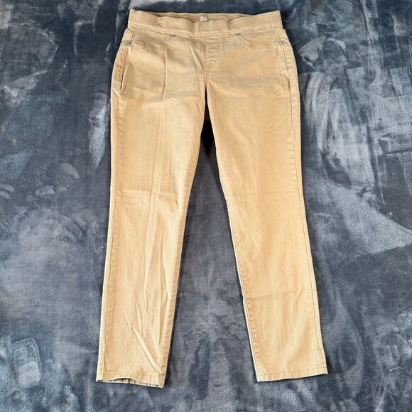 new directions Pants - New Directions Women's 10PS Khaki Tan Pull On Skinny Stretch Pants Petite